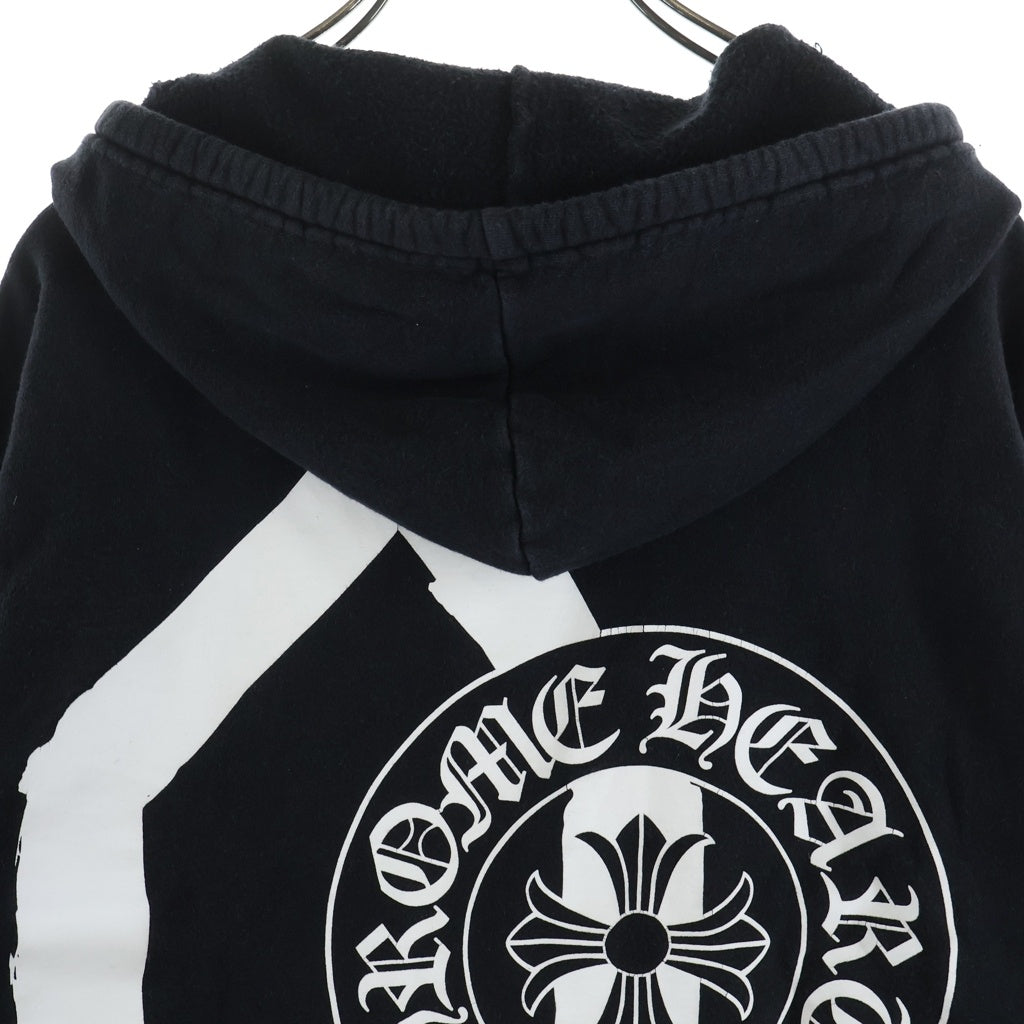 CHROME HEARTS(クロムハーツ) SWTSHRT HD ZIP LTD DSMG ドーバーストリートマーケット限定 ロゴプリントジップアップフーディーパーカー ブラック