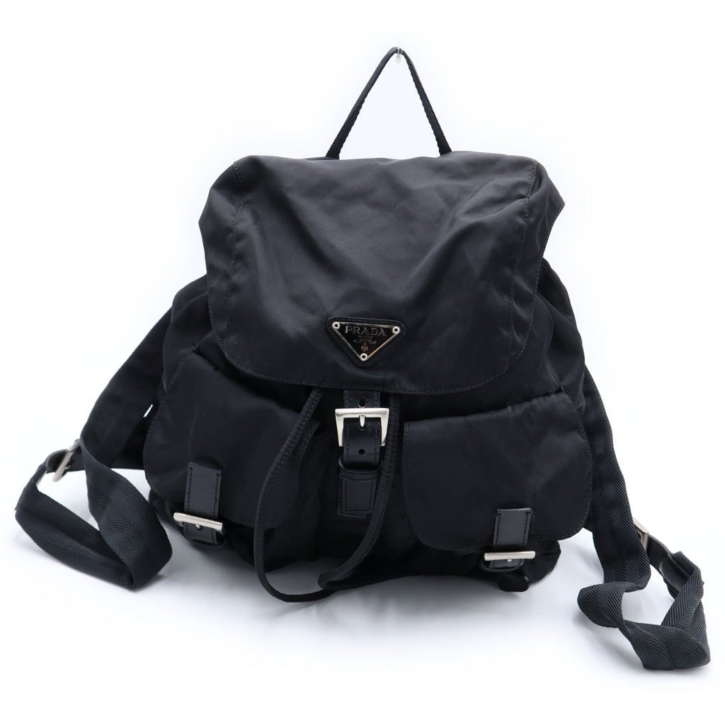 PRADA(プラダ) 三角プレート テスート バックパック リュックサック ブラック ナイロン SV金具 B2811