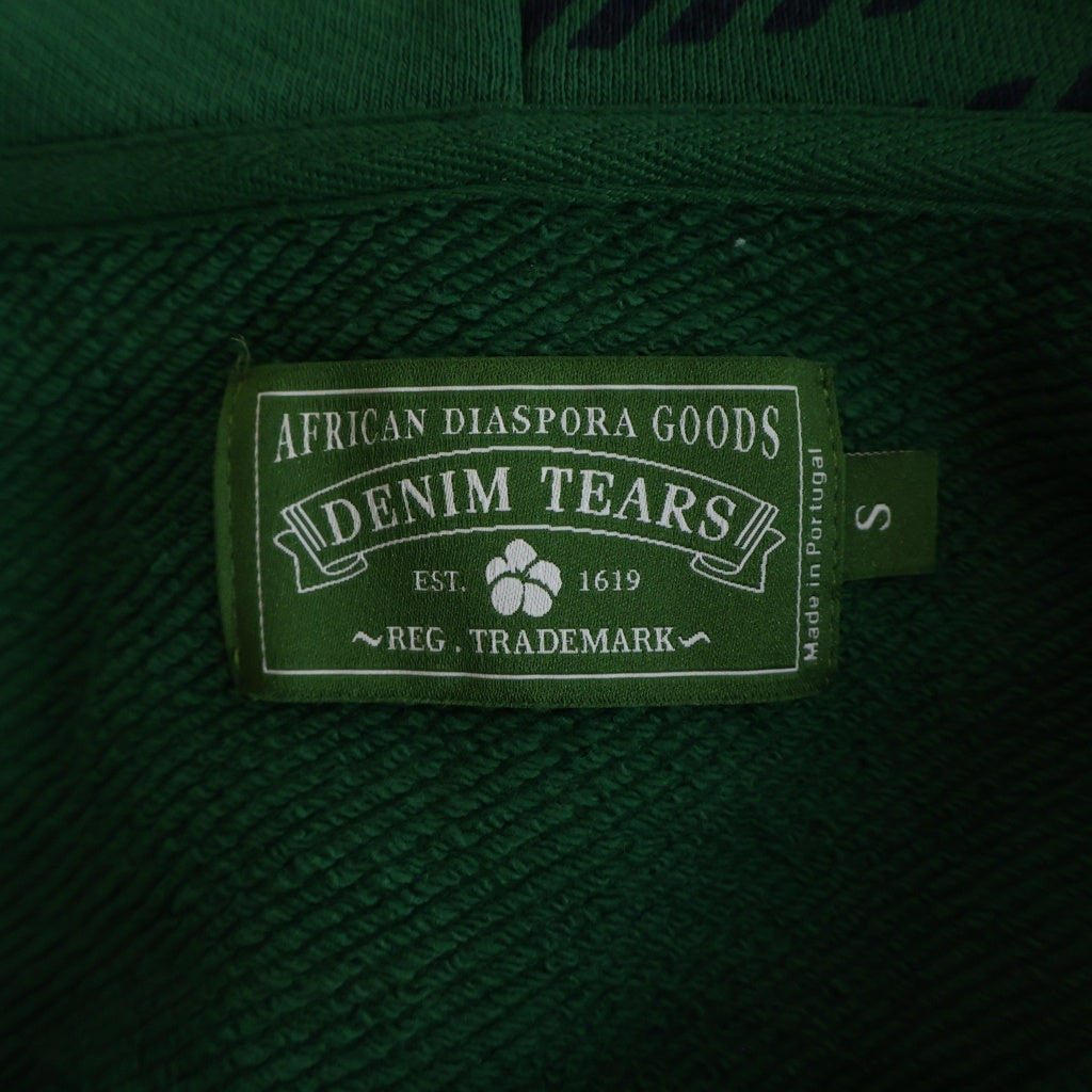 DENIM TEARS(デニムティアーズ) PLAID COTTON WREATH ZIP フラワー総柄 ジップアップチェックパーカー グリーン
