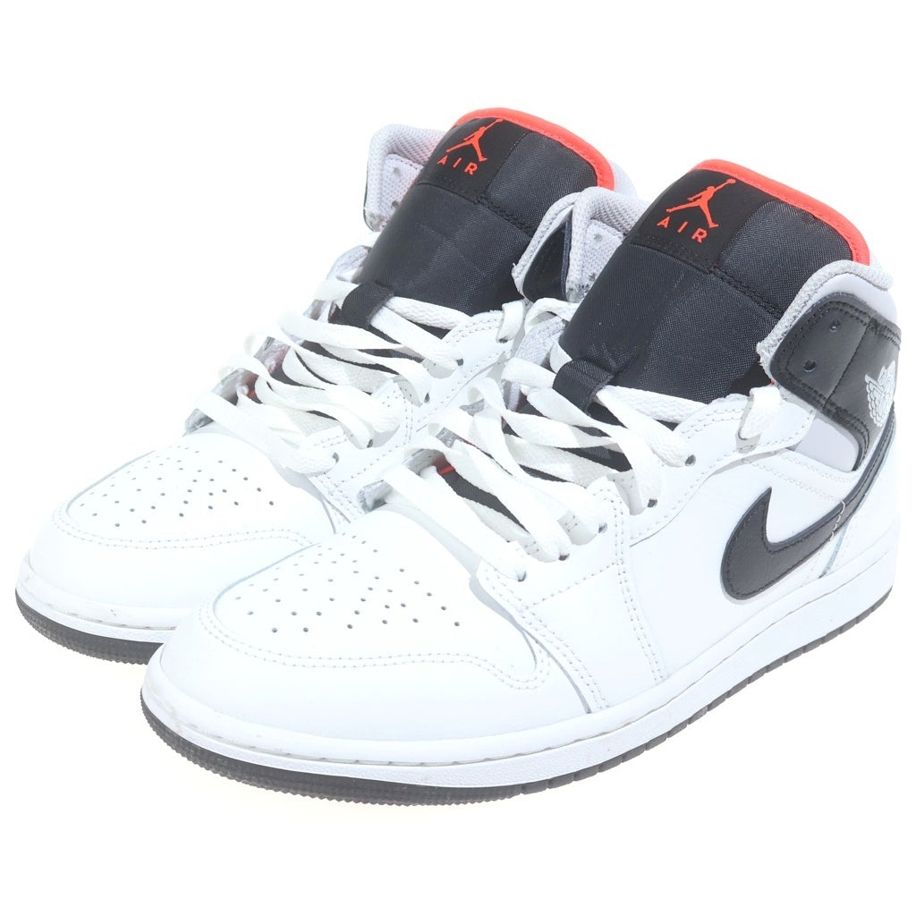 NIKE(ナイキ) AIR JORDAN1 MID SUMMIT エアジョーダン1 レザーミッドカットスニーカー ホワイト/ブラック US8.5/26.5cm DQ8426-109