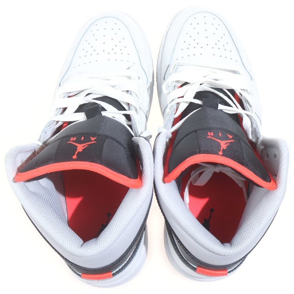 NIKE(ナイキ) AIR JORDAN1 MID SUMMIT エアジョーダン1 レザーミッドカットスニーカー ホワイト/ブラック US8.5/26.5cm DQ8426-109