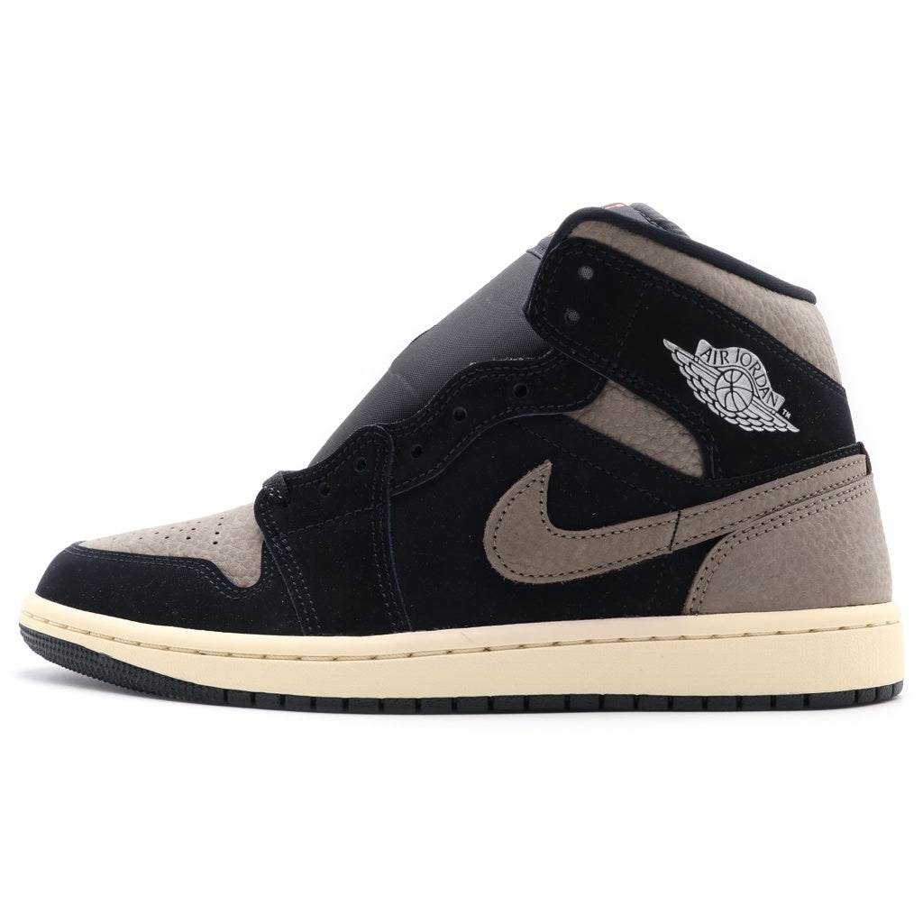 NIKE(ナイキ) AIR JORDAN1 MID SE エアジョーダン1 レザーミッドカットスニーカー ブラック/ブラウン US7.5/25.5cm IB7110-002