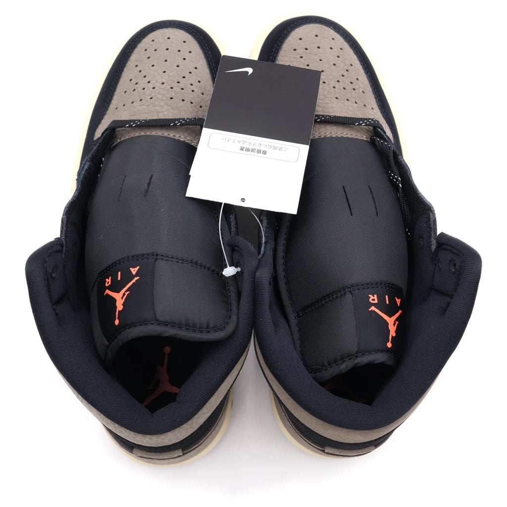 NIKE(ナイキ) AIR JORDAN1 MID SE エアジョーダン1 レザーミッドカットスニーカー ブラック/ブラウン US7.5/25.5cm IB7110-002