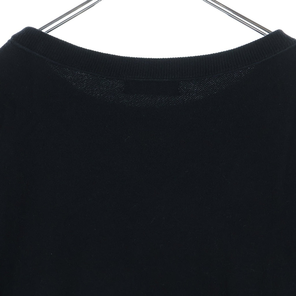 Yohji Yamamoto POUR HOMME(ヨウジヤマモト プールオム) 25AW PIGMENT PRINT ARCH LOGO SWEAT フロントロゴクルーネックスウェット トレーナー ブラック