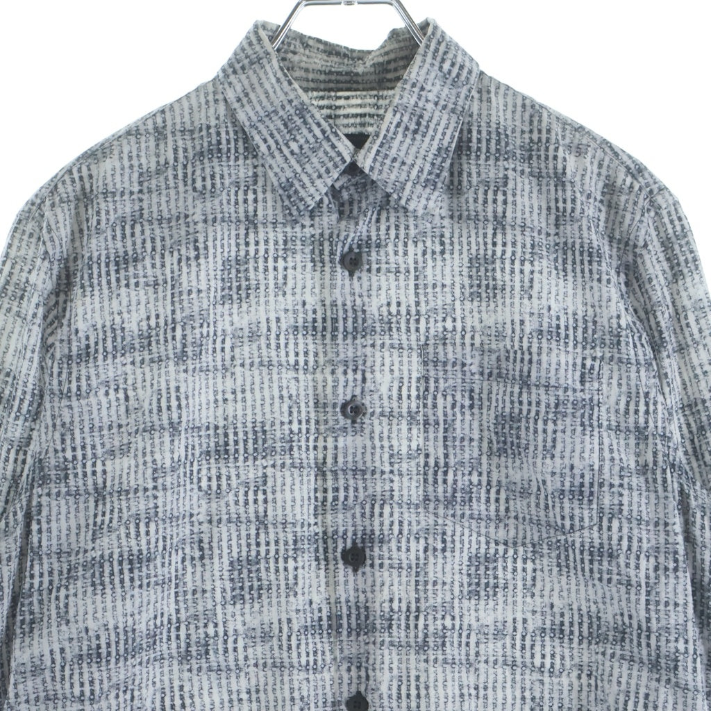 PRADA(プラダ) 17AW 総柄 ドット 長袖シャツ ブラウス ホワイト/ブラック UCN130 S172