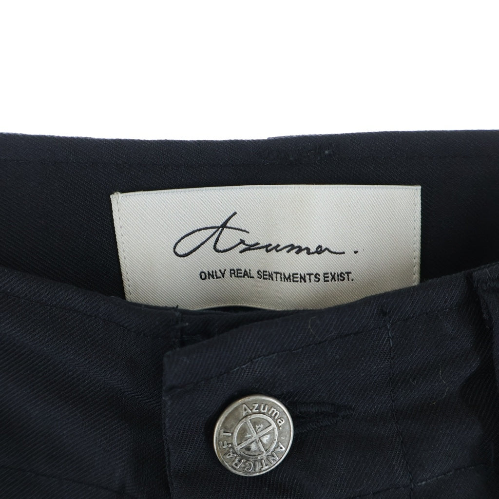 NO BRAND(ノーブランド) Azuma.リボンテープ付き カーゴパンツ ブラック 24AH-PT-02