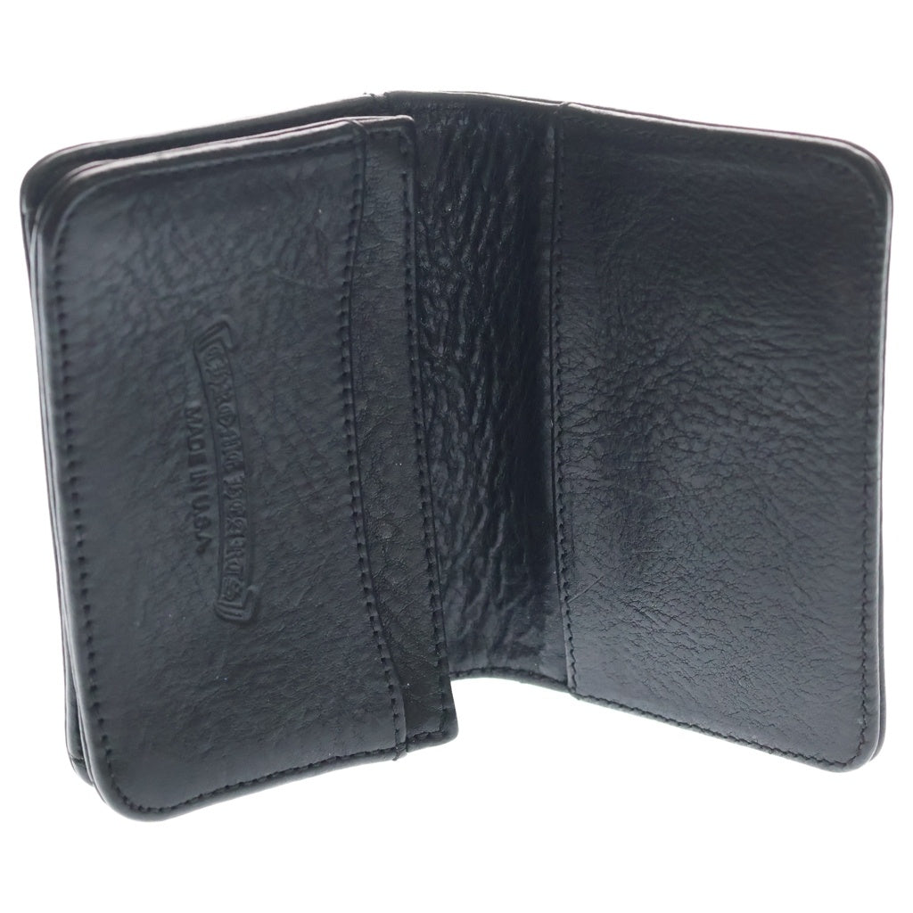 CHROME HEARTS(クロムハーツ) CRD CSE3PKTWDV1 アーチロゴプレート3ポケットレザーカードケース ブラック レディース