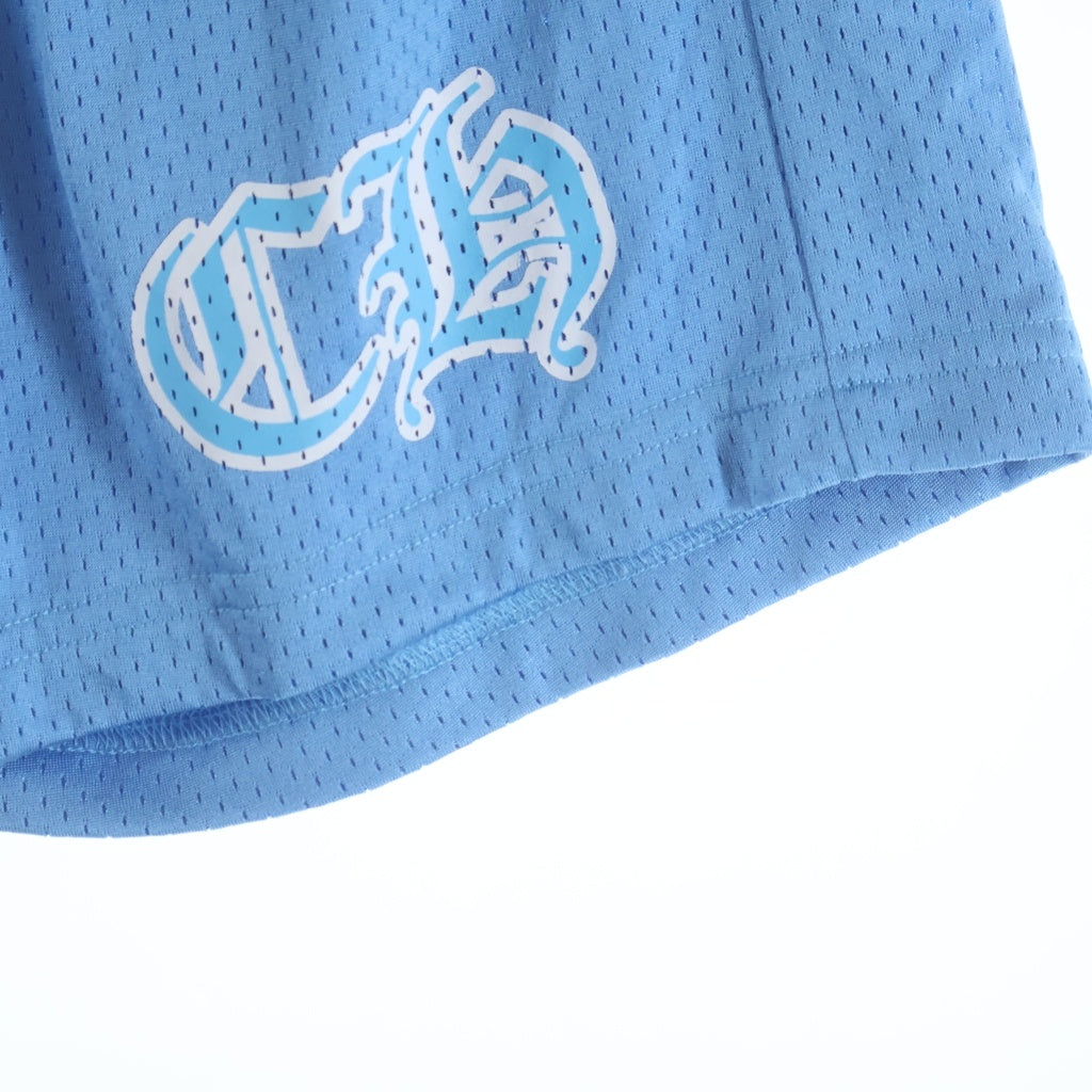 CHROME HEARTS(クロムハーツ) MESH WARM UP JERSEY メッシュ バーシティー ジャージー CHプリントメッシュ ハーフパンツ ブルー