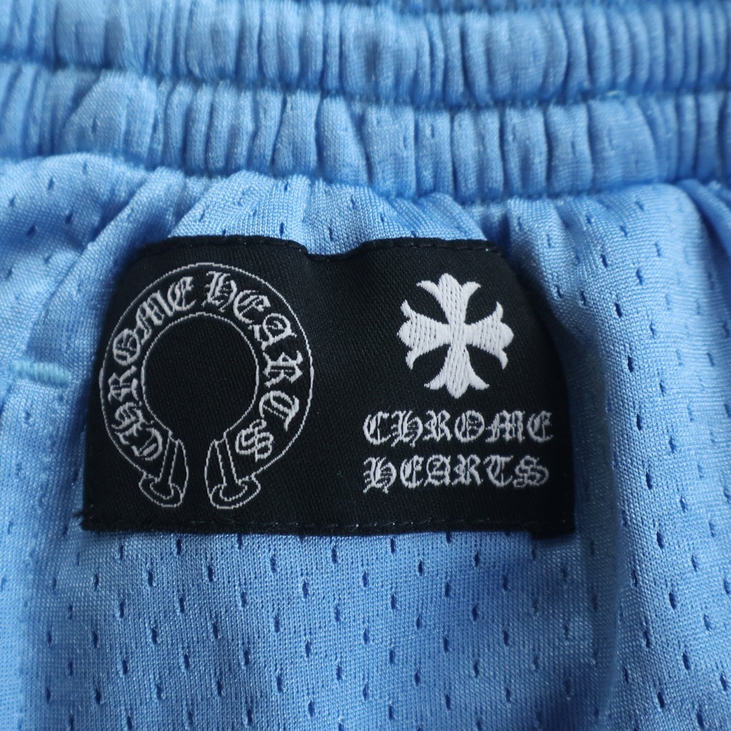 CHROME HEARTS(クロムハーツ) MESH WARM UP JERSEY メッシュ バーシティー ジャージー CHプリントメッシュ ハーフパンツ ブルー