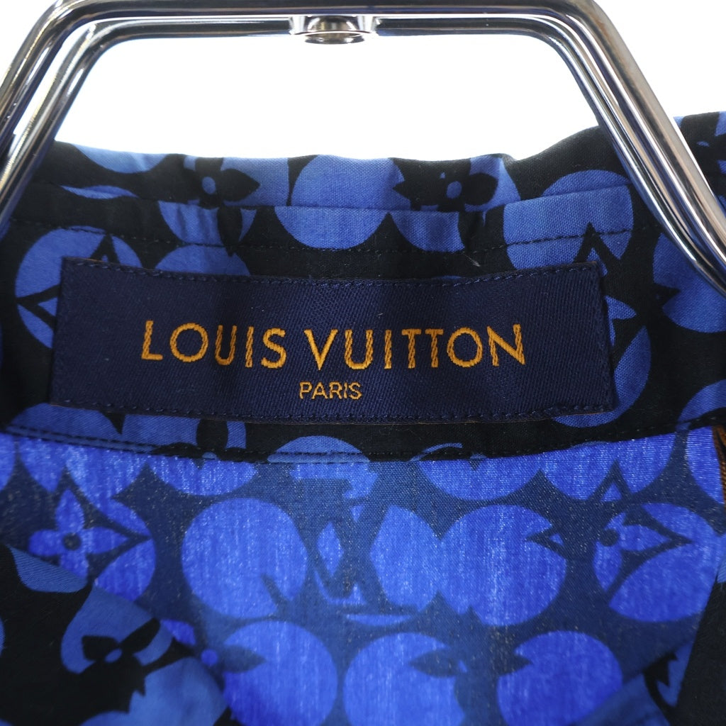 LOUIS VUITTON ルイヴィトン 19AW パーフォレーテッドモノグラム 長袖シャツ ブルー RM192M ORS HHS20W LOUIS VUITTON(ルイヴィトン) 19AW パーフォレーテッドモノグラム 長袖