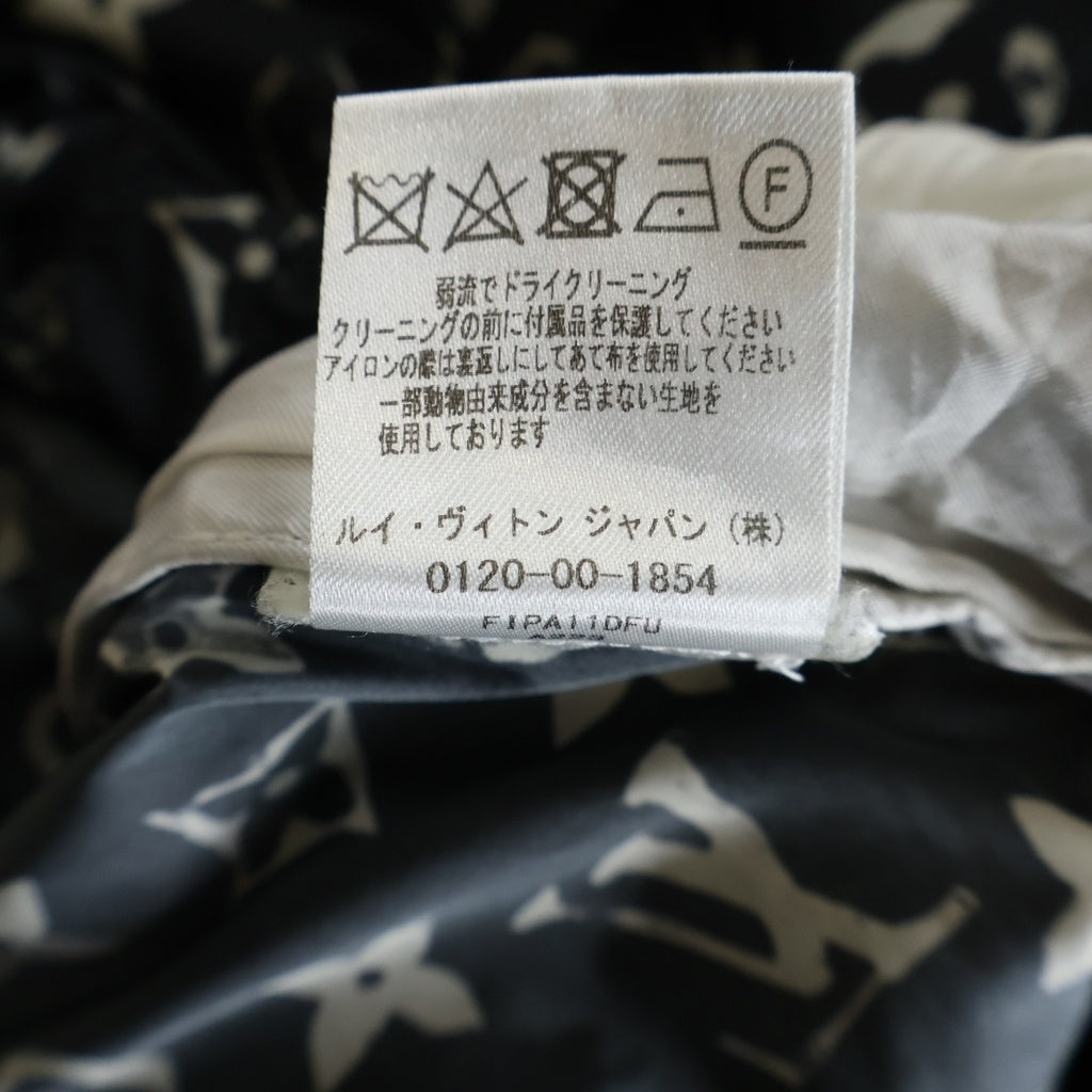 LOUIS VUITTON(ルイヴィトン) 20SS モノグラムステンシルエフェクトジョギングパンツ ナイロンパンツ ブラック/ホワイト RW201W DFU FIPA11