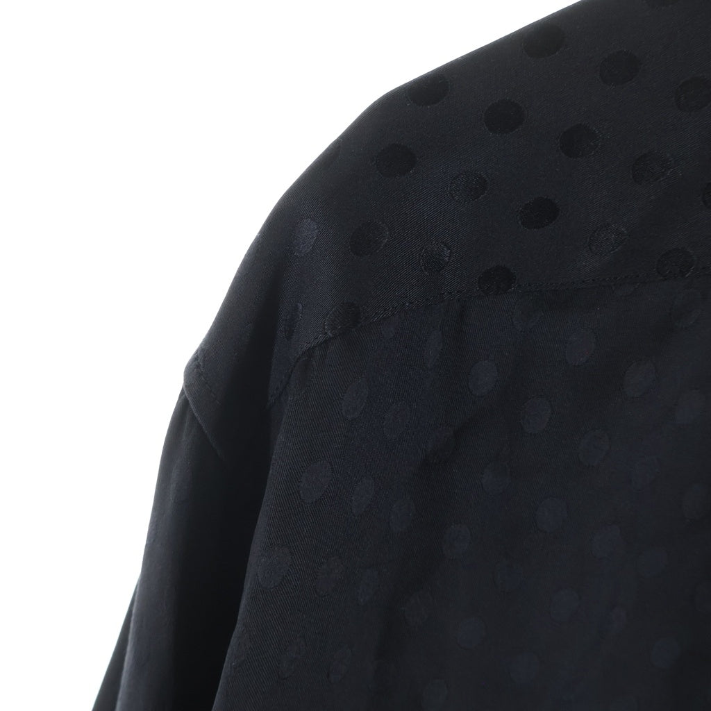 CELINE(セリーヌ) MODERN COLOR SHIRT モダンカラー 長袖シルクシャツ ブラック 2C091598D
