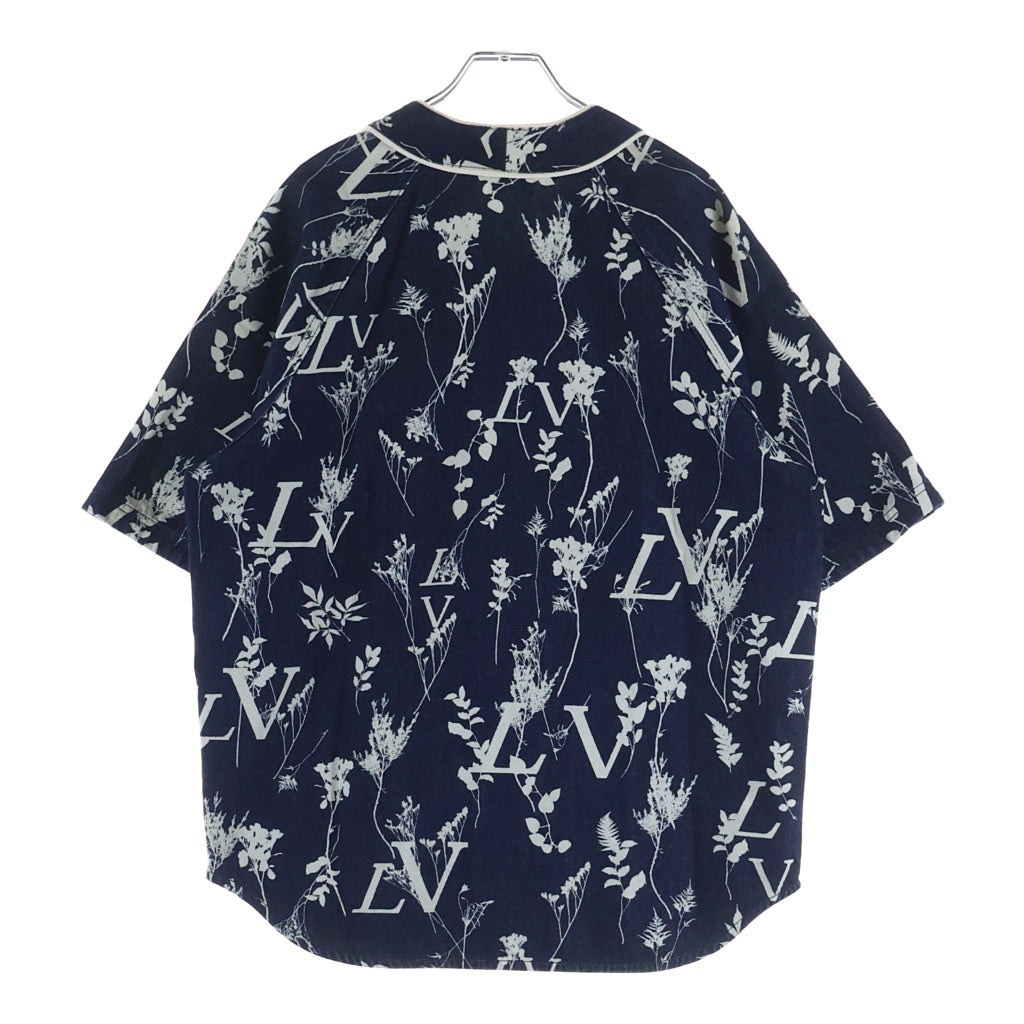 LOUIS VUITTON(ルイヴィトン) 20AW LVリーフ ベースボール半袖デニムジャケット インディゴ RM202M VFV HJS15W