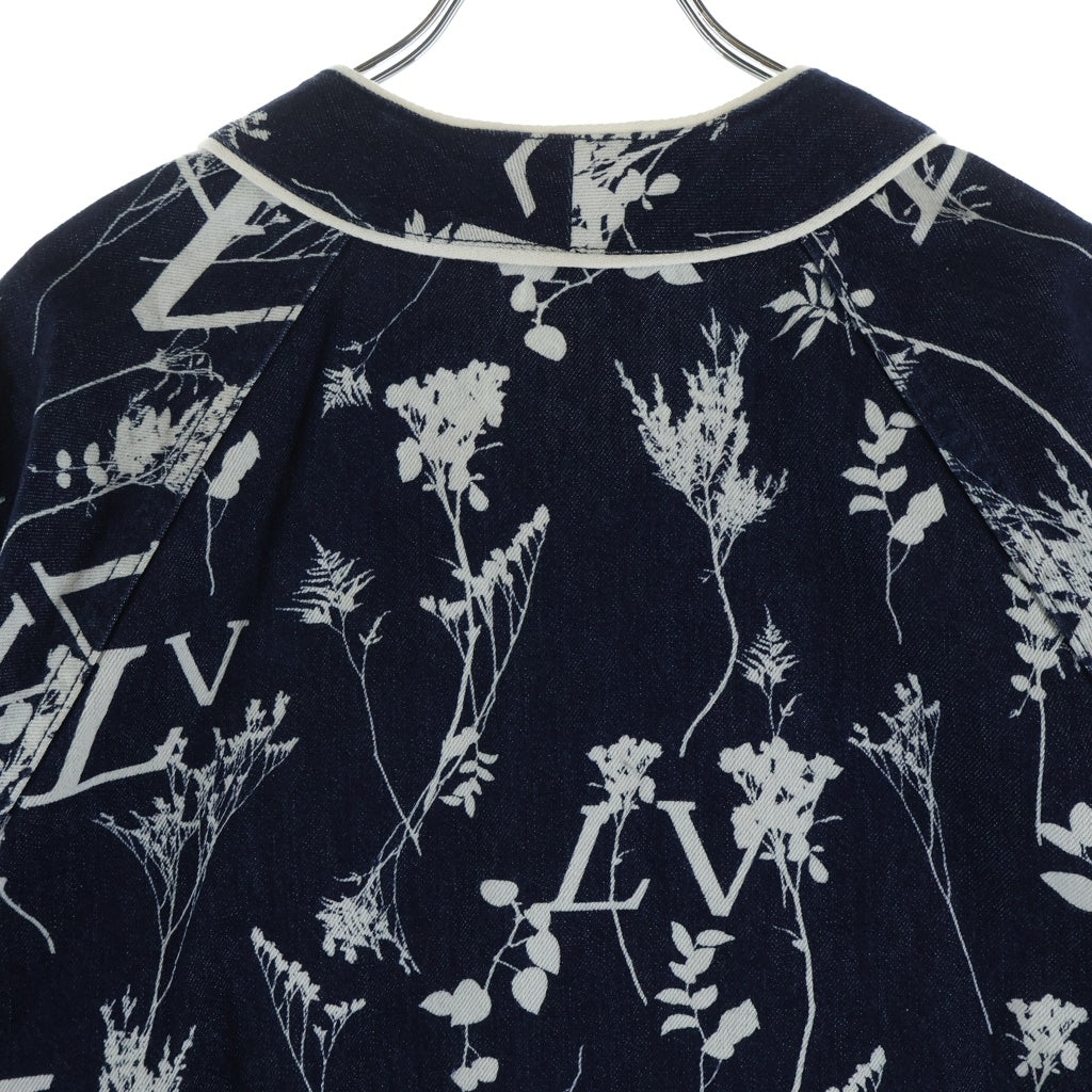 LOUIS VUITTON(ルイヴィトン) 20AW LVリーフ ベースボール半袖デニムジャケット インディゴ RM202M VFV HJS15W