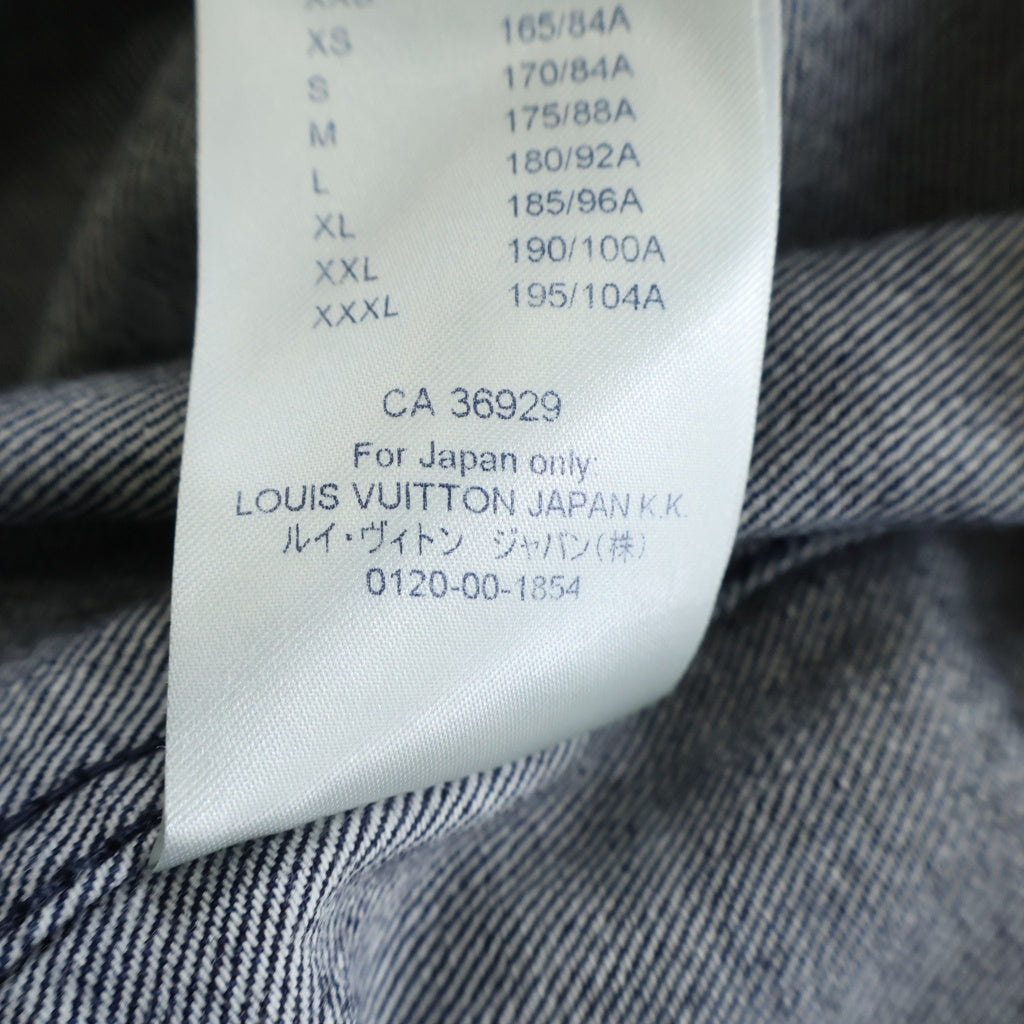 LOUIS VUITTON(ルイヴィトン) 20AW LVリーフ ベースボール半袖デニムジャケット インディゴ RM202M VFV HJS15W