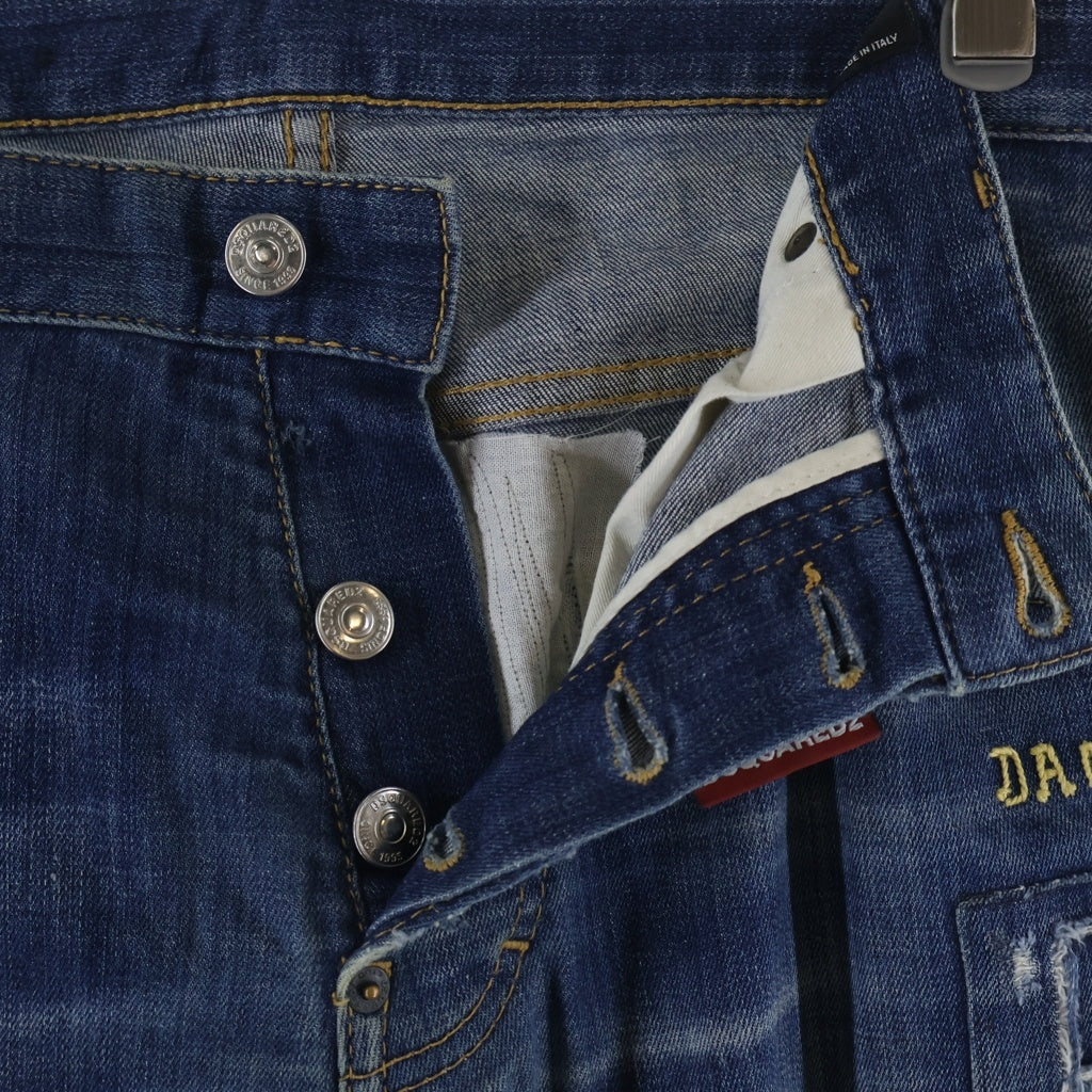 DSQUARED2(ディースクエアード) COOL GUY JEAN クールガイ ダメージ加工 スキニーデニムパンツ インディゴ S74LB0347 S30342