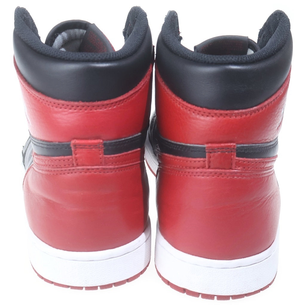 NIKE(ナイキ) AIR JORDAN1 RETRO HIGH OG BRED エアジョーダン1 ブレッド レザーハイカットスニーカー ブラック/レッド US11/29cm 555088-001