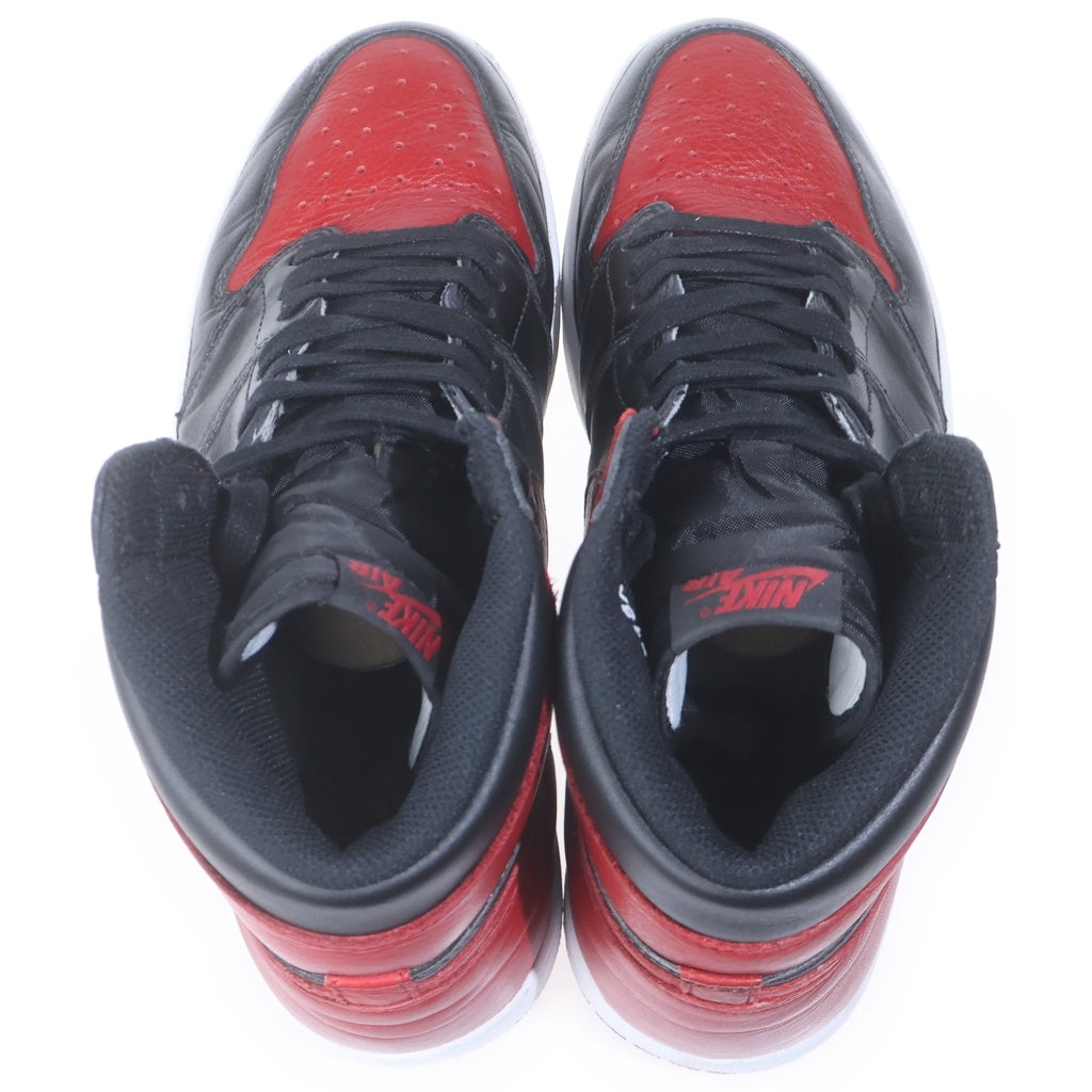 NIKE(ナイキ) AIR JORDAN1 RETRO HIGH OG BRED エアジョーダン1 ブレッド レザーハイカットスニーカー ブラック/レッド US11/29cm 555088-001
