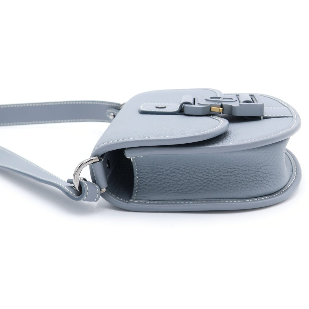 DIOR(ディオール) GALLOP ギャロップミニ レザーサドルバック シルバー金具 グレー 1ADPO033LAC レディース