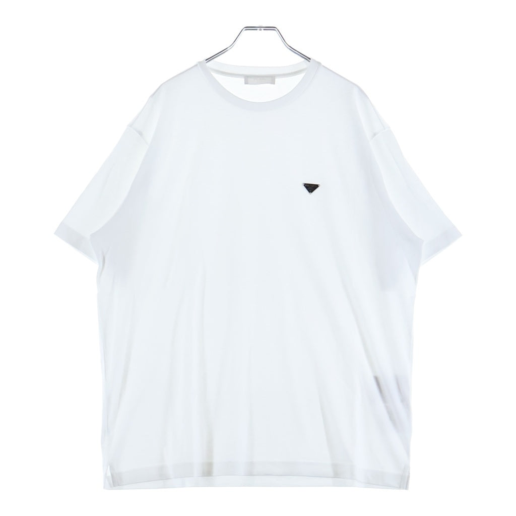 PRADA(プラダ) 26SS 三角プレート クルーネックTシャツ カットソー ホワイト UJN954S000240