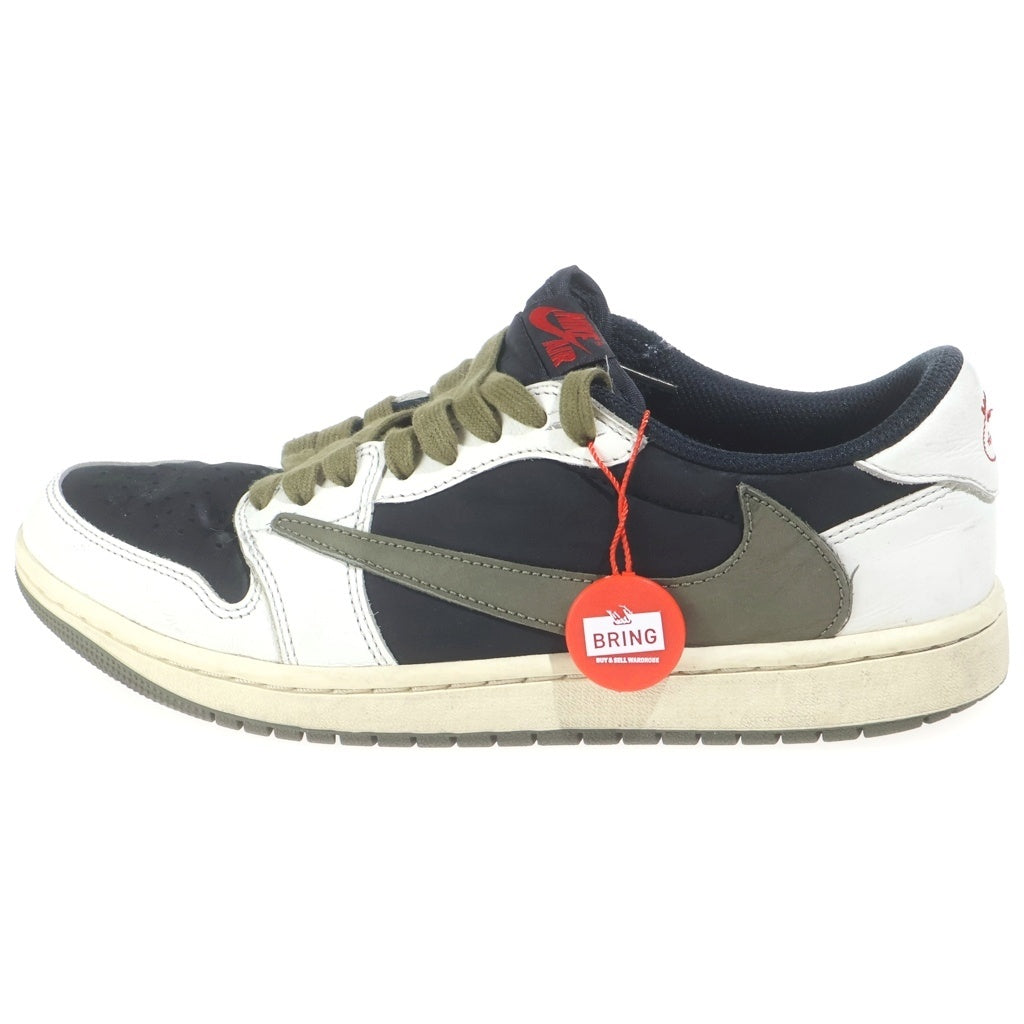 NIKE(ナイキ) ×TRAVIS SCOTT AIR JORDAN 1 LOW トラヴィススコット エアジョーダン1 レザーローカットスニーカー マルチ US10/27cm DZ4137-100