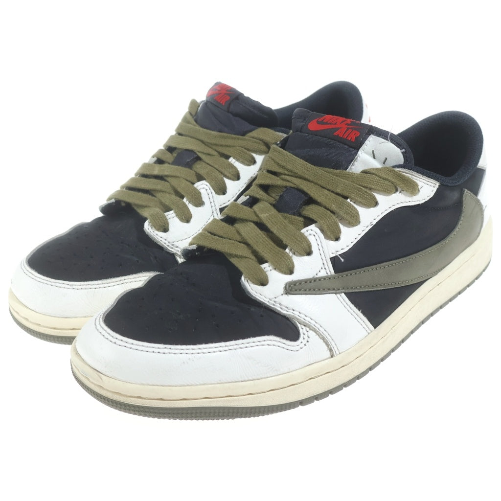 NIKE(ナイキ) ×TRAVIS SCOTT AIR JORDAN 1 LOW トラヴィススコット エアジョーダン1 レザーローカットスニーカー マルチ US10/27cm DZ4137-100
