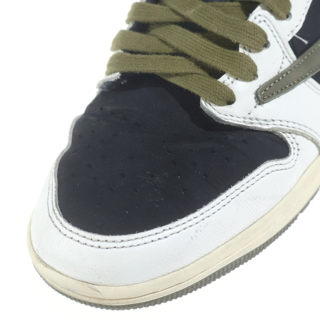 NIKE(ナイキ) ×TRAVIS SCOTT AIR JORDAN 1 LOW トラヴィススコット エアジョーダン1 レザーローカットスニーカー マルチ US10/27cm DZ4137-100
