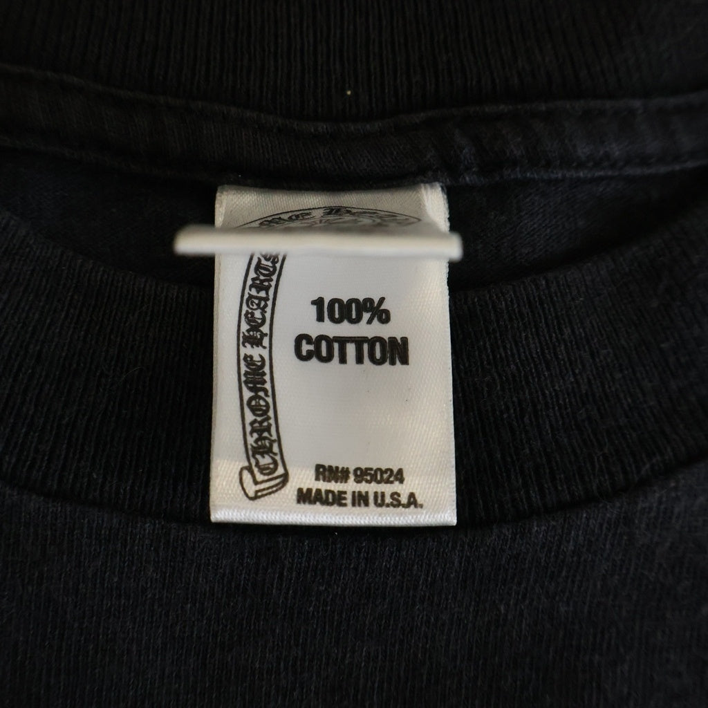 CHROME HEARTS(クロムハーツ) Cemetery Cross Tire Track Tee バックセメタリークロス タイヤトラック プリントTシャツ 半袖カットソー ブラック