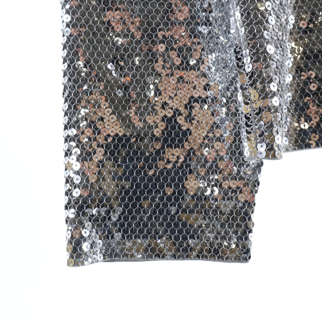 CELINE(セリーヌ) 22AW エンブロイダリー スパンコール タートルネック コットンジャージー シルバー 2X34A671Q