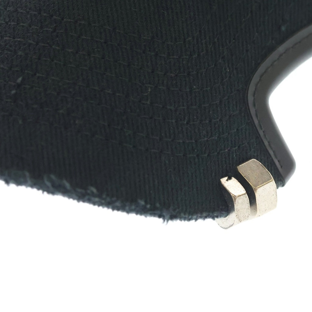 BALENCIAGA(バレンシアガ) DIY METAL メタルロゴ ダメージ加工 ベースボールキャップ 帽子 ブラック 771963