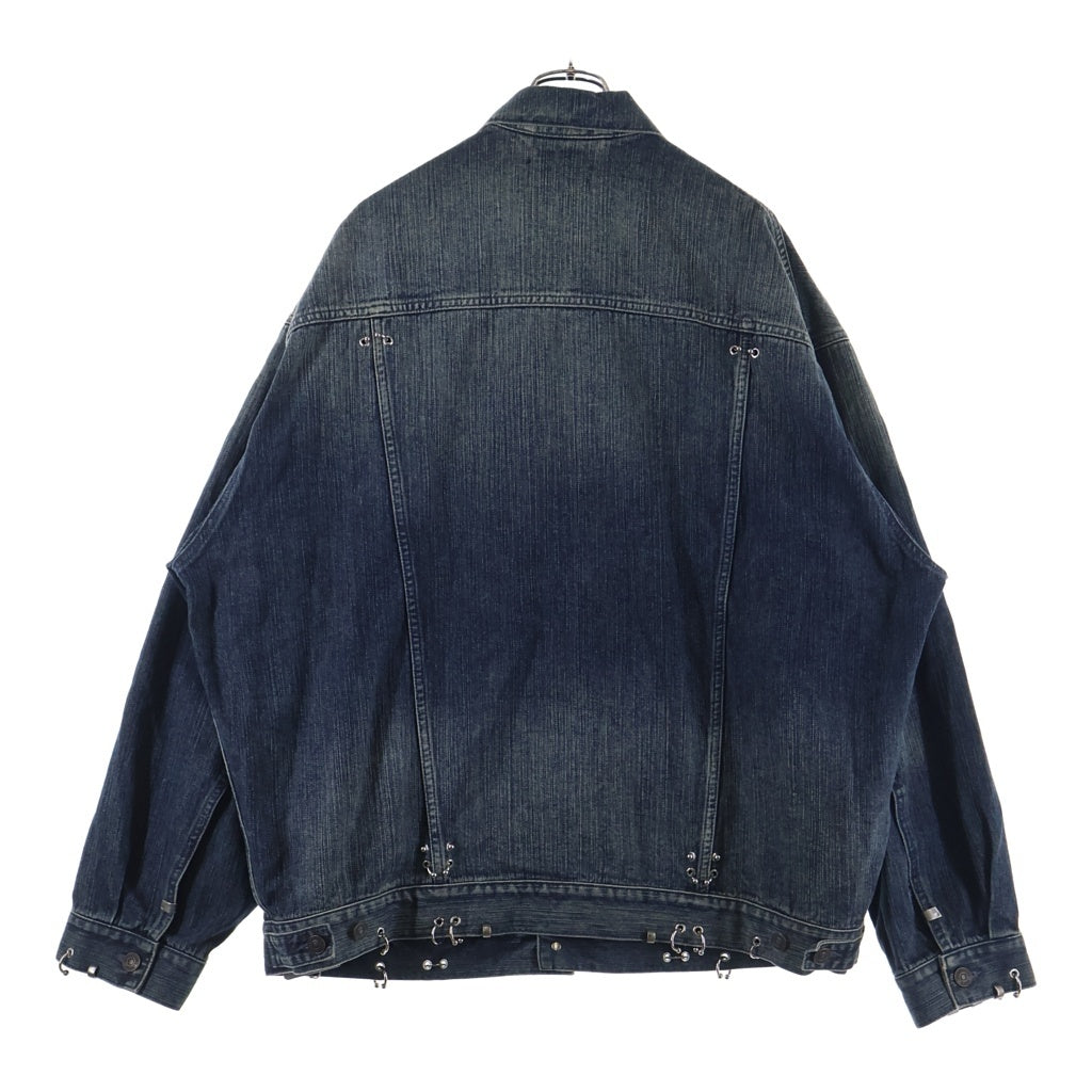 BALENCIAGA(バレンシアガ) 24SS ピアス加工 オーバーサイズ デニムジャケット インディゴ 764518 TNW65
