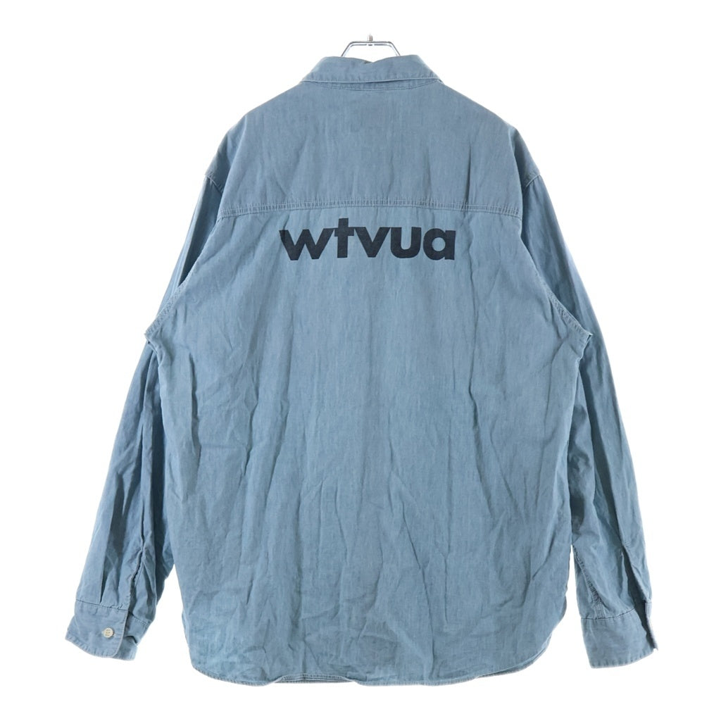 WTAPS(ダブルタップス) COTTON CHAMBRAY コットン シャンブレー 長袖シャツ ブルー 261WVDT-SHM03