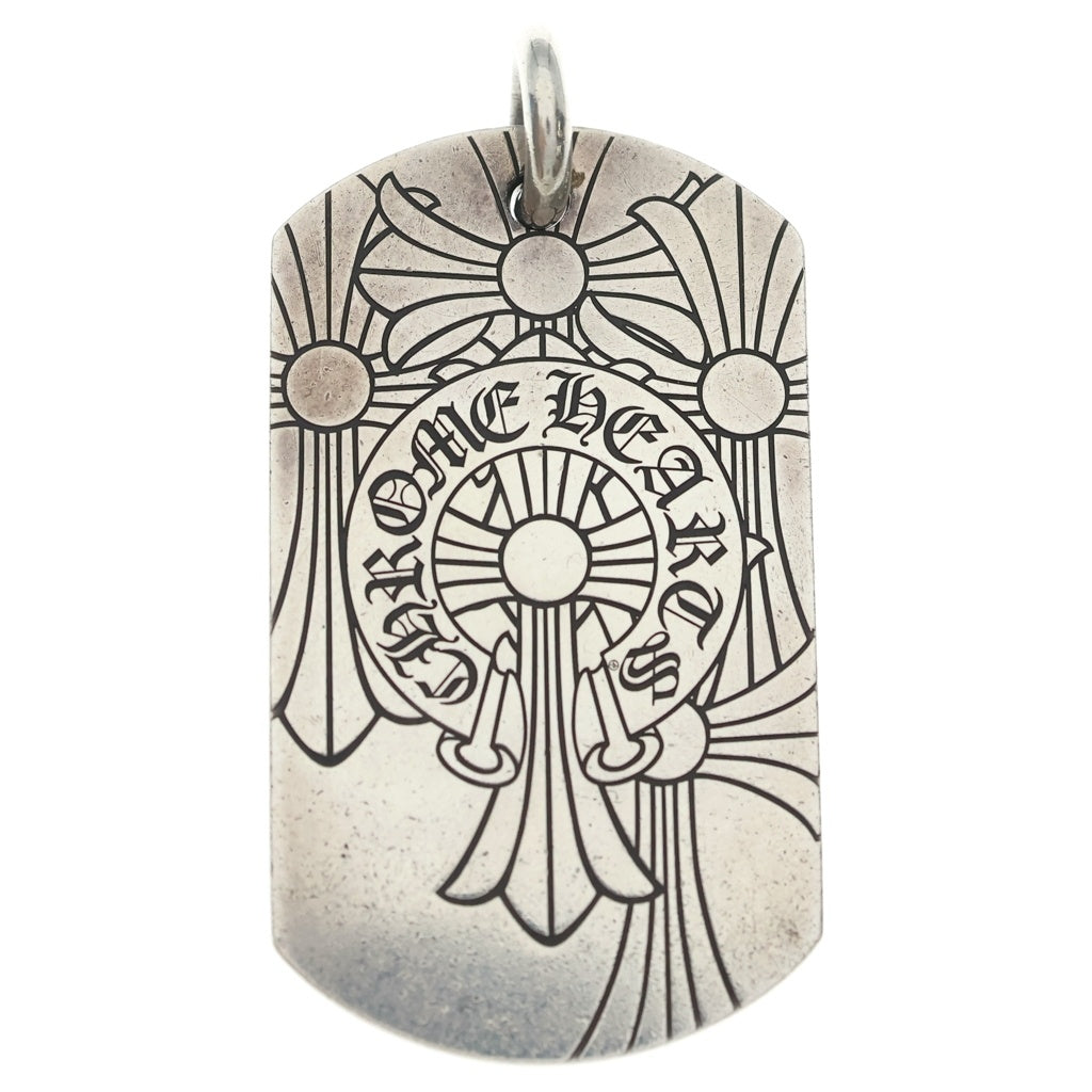 CHROME HEARTS(クロムハーツ) D TAG LRG GOD BLESS ラージゴットブレス ドックタグ ペンダントトップ シルバー