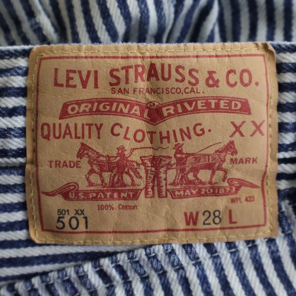 Levi's(リーバイス) × NIGO HICKORY STRIPE 501 ニゴ ヒッコリーストライプパンツ ホワイト/ネイビー A5903-0000