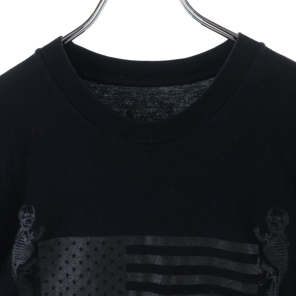 CHROME HEARTS(クロムハーツ) FOTI JAVIS S/S TEE フォティジャービス 星条旗プリント クルーネック半袖カットソーTシャツ ブラック
