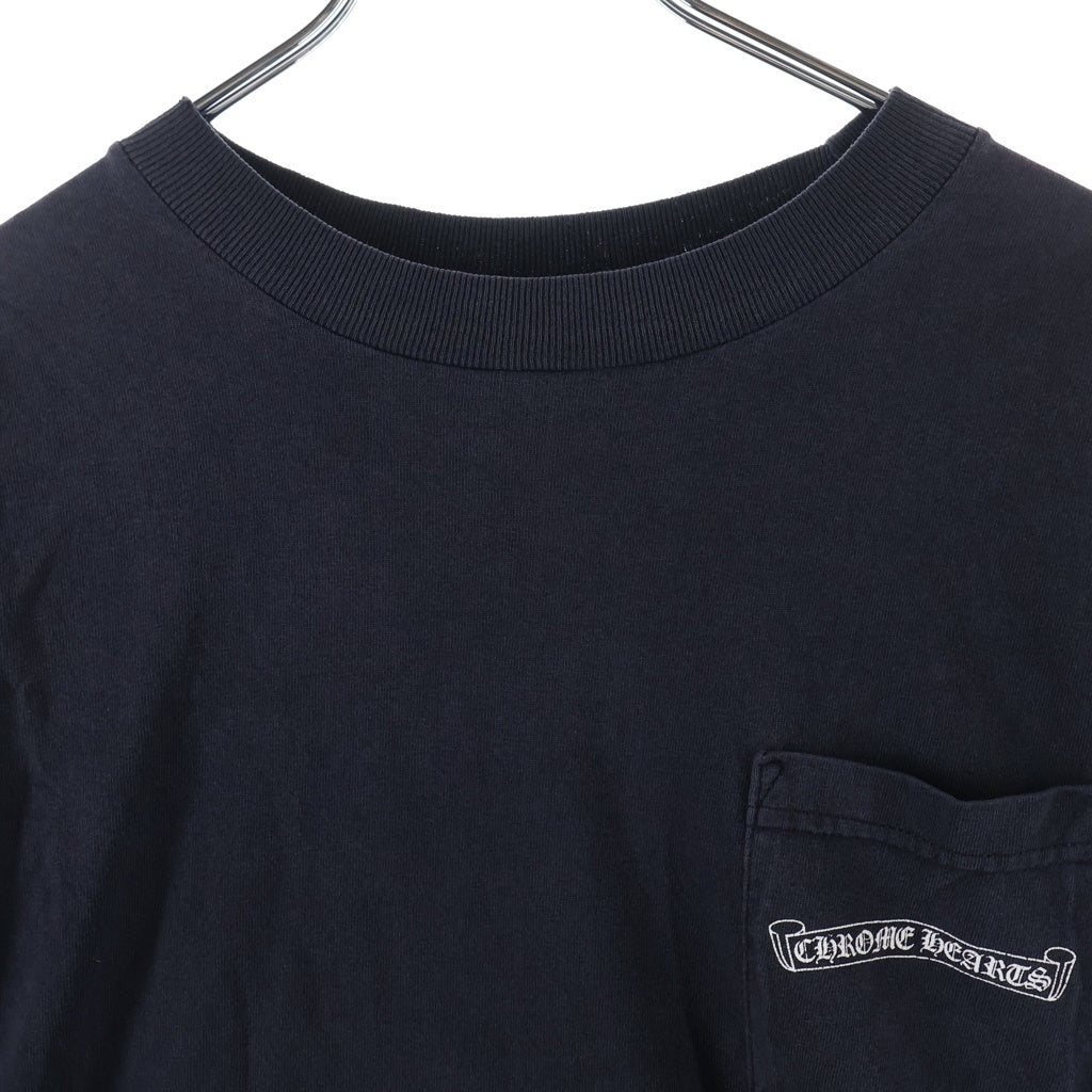 CHROME HEARTS(クロムハーツ) CH PLS L/S STAFF TEE バックCHプラスプリント スタッフ限定 クルーネック長袖カットソーTシャツ ブラック