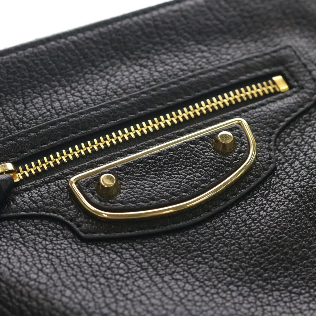 BALENCIAGA(バレンシアガ) METAL EDGE メタルエッジ レザークラッチバック ブラック 390174-1000 レディース