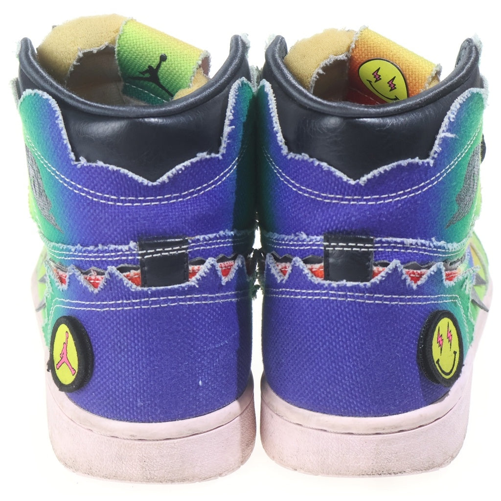 NIKE(ナイキ) ×J BALVIN AIR JORDAN1 HIGH OG RAINBOW Jバルヴィン エアジョーダン1 ハイ レインボー キャンバスハイカットスニーカー マルチ US9/27cm DC3481-900 レディース