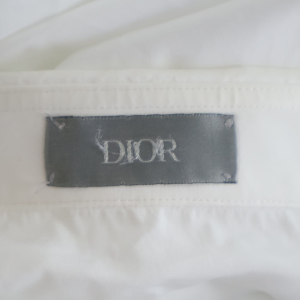 Dior HOMME(ディオールオム) 17SS BEE刺繍 比翼ボタン 長袖シャツ ホワイト 733C518B1581