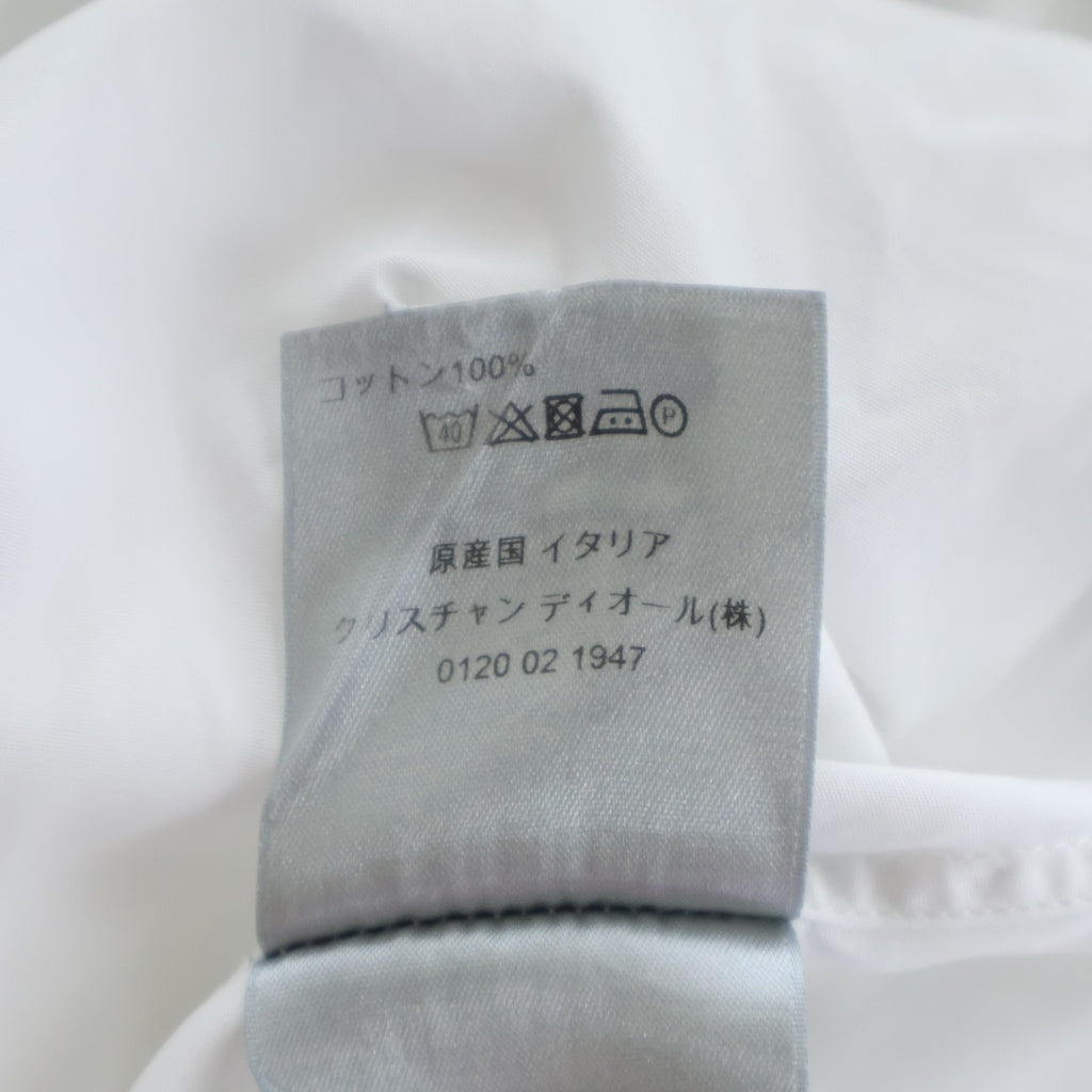 Dior HOMME(ディオールオム) 17SS BEE刺繍 比翼ボタン 長袖シャツ ホワイト 733C518B1581