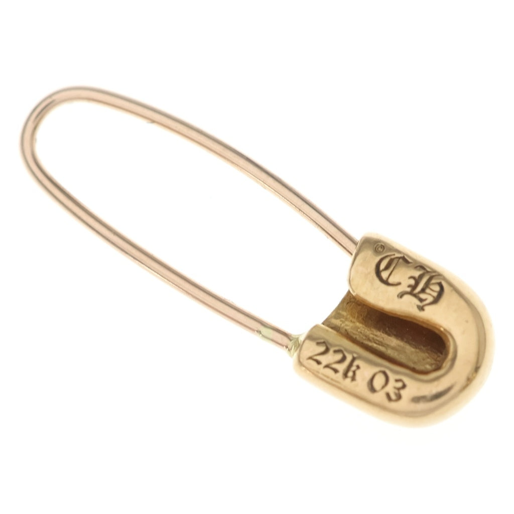 CHROME HEARTS(クロムハーツ) 22K ER SAFETY PIN 1DIA セーフティピン ピアス ゴールド