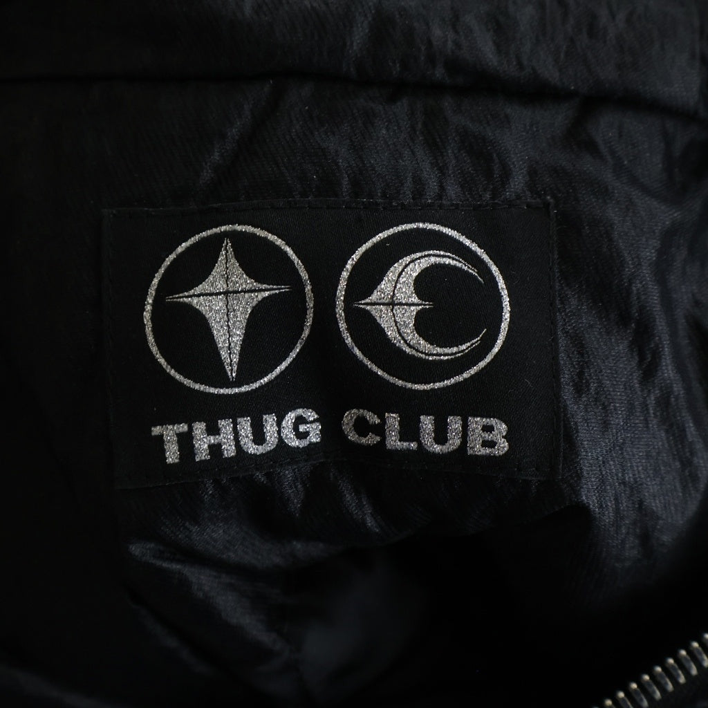 THUG CLUB(サグクラブ) 24AW NYLON JUMPER ダブルジップナイロンボンバージャケット ブラック TC24JP1001