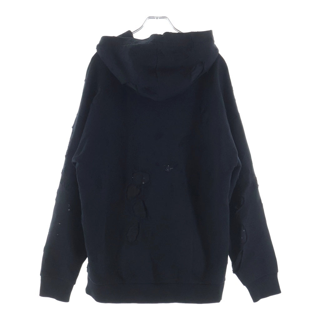 GIVENCHY(ジバンシィ) REGULAR FIT デストロイ フロントロゴ プルオーバースウェットパーカー BMJ03H3Y42