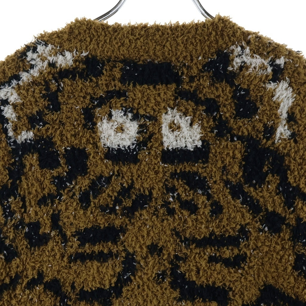 SEVESKIG(セヴシグ) TIBETAN TIGER CARDIGAN チベタンタイガーモチーフニットカーディガン ブラウン KN-SV-ZA-1001