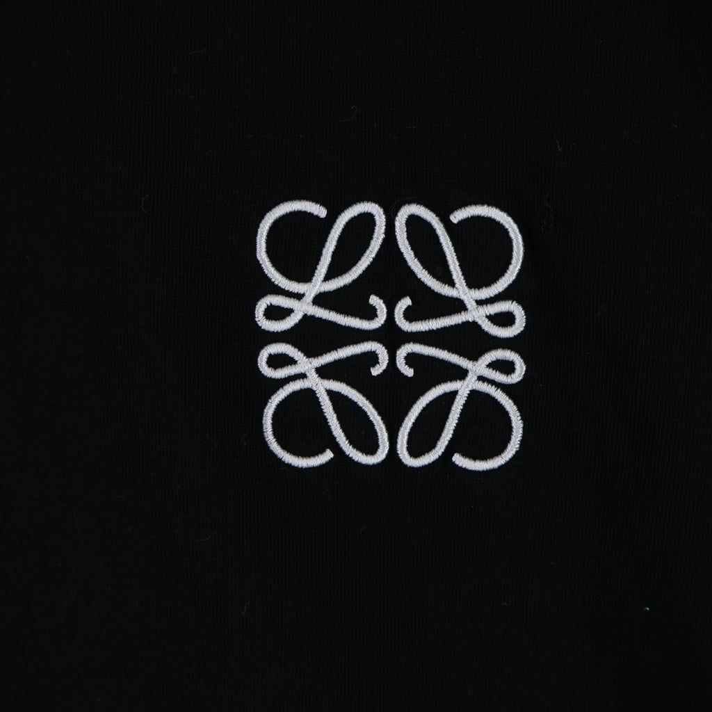 LOEWE(ロエベ) アナグラムプリント クルーネック半袖カットソーTシャツ ブラック H526Y22X75