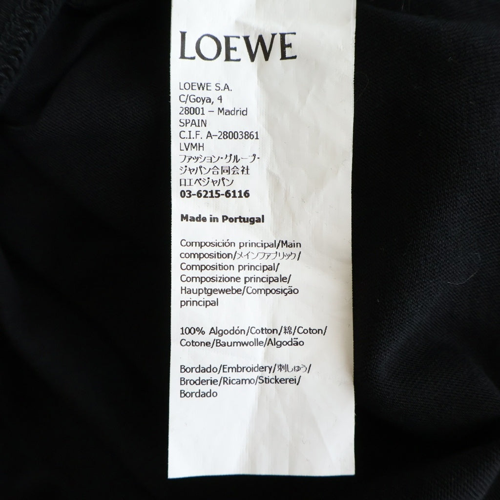 LOEWE(ロエベ) アナグラムプリント クルーネック半袖カットソーTシャツ ブラック H526Y22X75