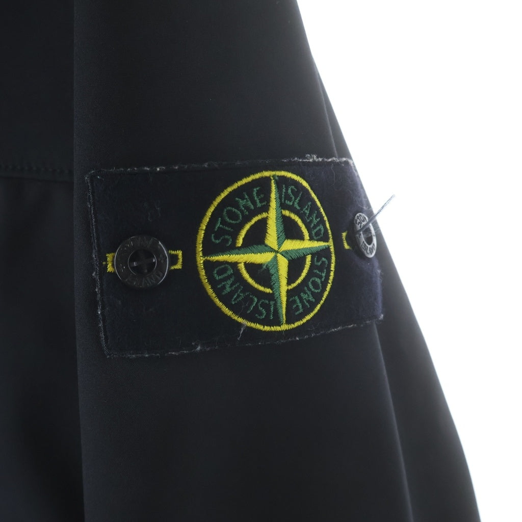 STONE ISLAND(ストーンアイランド) LIGHT SOFT SHELL ライトソフトシェル ジップアップフーデットジャケット ブラック 801540227