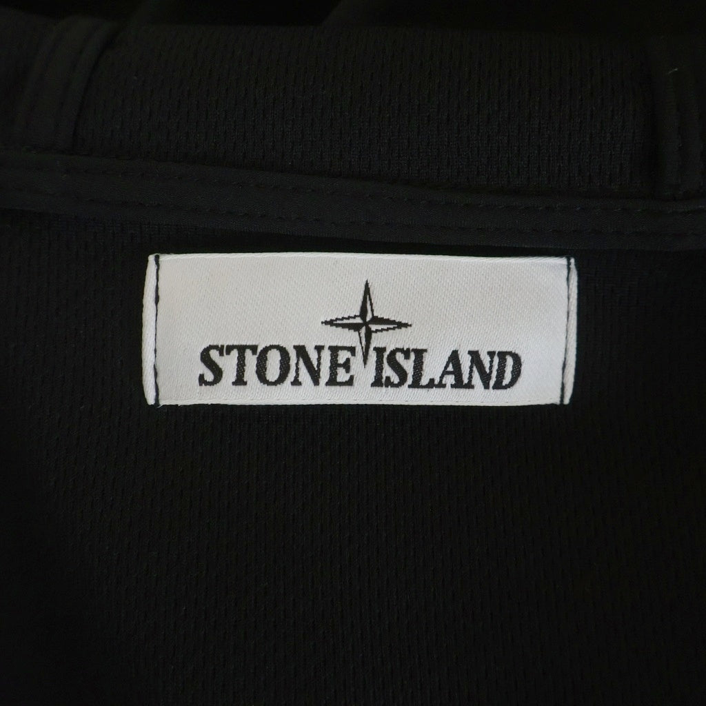 STONE ISLAND(ストーンアイランド) LIGHT SOFT SHELL ライトソフトシェル ジップアップフーデットジャケット ブラック 801540227