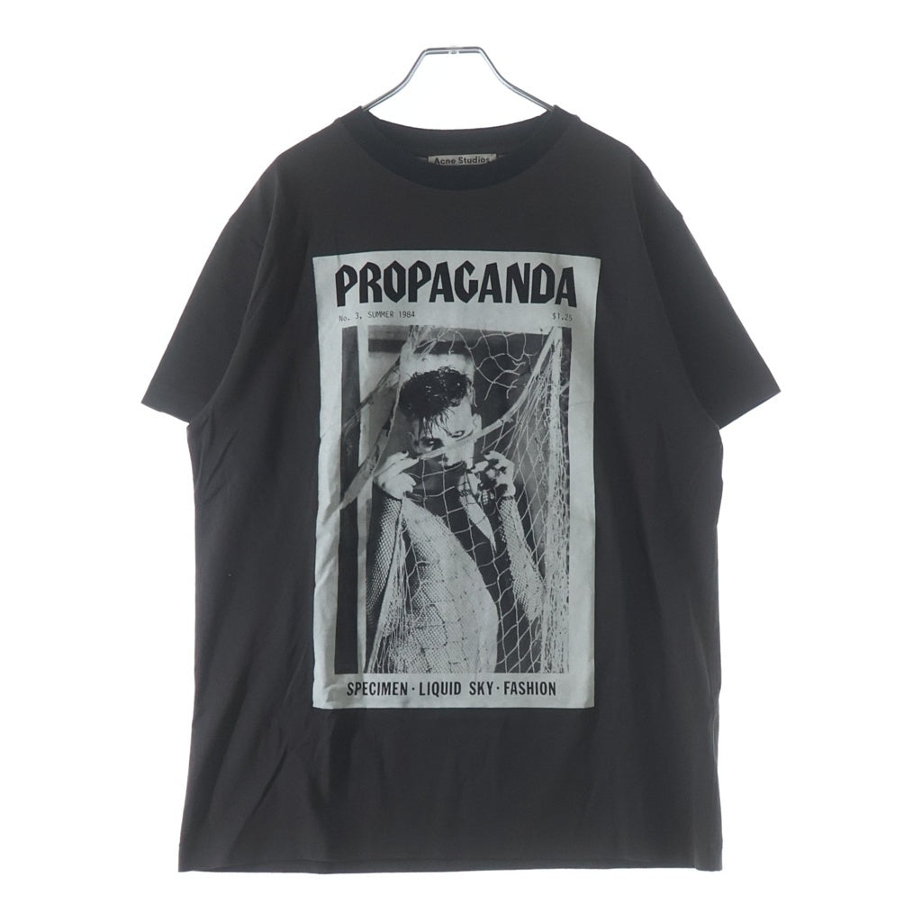 Acne Studios(アクネ ストゥディオズ) 20SS Propaganda Erice Magazine TEE 半袖Tシャツ カットソー ブラウン/ブラック