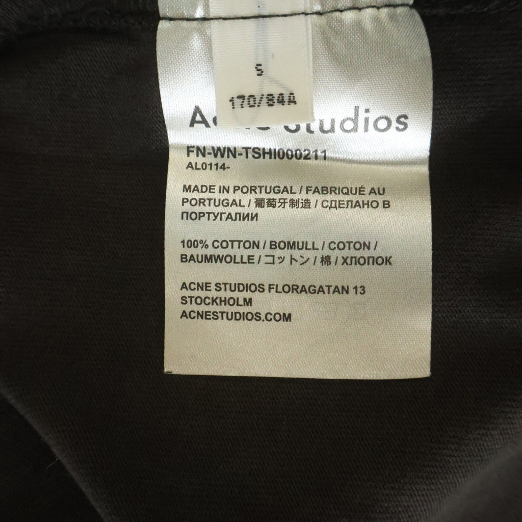Acne Studios(アクネ ストゥディオズ) 20SS Propaganda Erice Magazine TEE 半袖Tシャツ カットソー ブラウン/ブラック